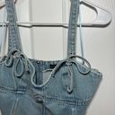 Blue Blush Denim Bustier Top Photo 1