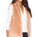 BCBGeneration BCBG GENERATION FAUX FUR VEST BLUSH NUDE XXS Photo 2