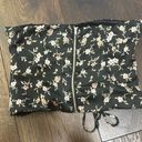 Honey Punch Black Floral Satin Tube Top Photo 0