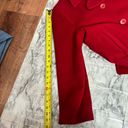 Hilary Radley Vintage Wool Cashmere Made in Italy Blend Red PeaCoat Coat size 2 Petite HEMMED Photo 7