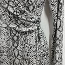 Good American White Black Python Jersey Knit Long Sleeve Wrap Dress 0 XS new nwt Photo 6