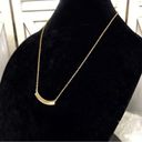 Jessica Simpson  Rhinestone Bar Fashion Necklace Gold Tone Photo 2