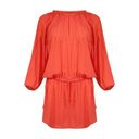 Vix Paula Hermanny  Sara Pinched Pleats Drawstring Waist Caftan Swim Cover Up M Photo 2