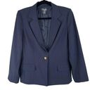 Rafaella  Petites Navy Blue Nautical Single Breasted Suit Blazer 10P NWT Photo 0