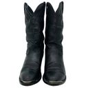 Durango  Womens Black Leather Cowboy Boots Western Cowgirl Silver Tips Photo 4