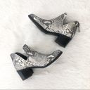 Blondo  ELIZA Black White Snake Cut Out Ankle Waterproof Boots B6790-236 Size 6 Photo 6