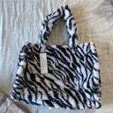 Urban Outfitters Zebra Faux Fur Tote Fluffy Purse Bag Photo 1