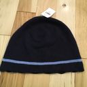 L.L.Bean NWT  Pointelle Hat- Navy/Light Blue Women’s 100%Cashmere Photo 1