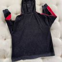 Tommy Hilfiger  Sport Red Black Logo Velour Track Suit Hoodie Pants 0X 1X Photo 8