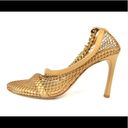 Bottega Veneta  Stretch Chain Ankle Strap Nappa Leather Heel Mesh Pumps Size 38.5 Photo 10