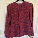 Oscar de la Renta  Expressions Vintage Red Button Down Blouse Top Size M Photo 0