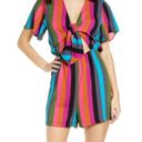 Nordstrom NWT Leith X  Multi Stripe Savy Summer Romper Small Photo 1