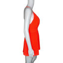 superdown  Dress Women XS Orange Fit & Flare Mini Deep V Sexy Cocktails Party Photo 1