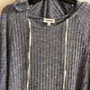 ee:some Ee women's Heather Blue Fringed Hooded Tunic, L NWT Photo 2