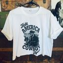 Make America Cowboy Again Crop Top White Size M Photo 0