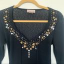 Susan Lawrence Vintage embroidered bohemian boho peplum top SMALL bell long sleeve wood Beaded Photo 3