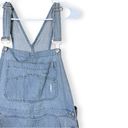 Gap  Distressed Light Wash Slouchy Fit 100% Cotton Denim Overall Shorts Photo 3