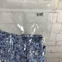 The Loft  Womens Pants Sz 8 The Riviera Slim Blue Floral Crop Cropped Ankle Mid Rise Photo 12