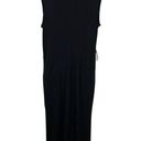 Carmen Marc Valvo 5 for $25|  Size L Sleeveless Gold Buttons Black Jersey Dress Photo 4