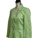 Chadwick's Chadwick’s Womens Linen Blend Green White Harringbone Blazer Jacket Classic 4P Photo 1