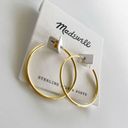 Madewell  Medium Hoop Earrings Gold Color with Sterling Silver Posts NWT Photo 2