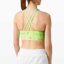 Lululemon  Energy Bra High Neck Long Line Shibori Green Medium Support B-D Size 4 Photo 3