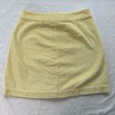 Wilfred  Free sz 2 Yellow Karmen Corduroy Button Mini Skirt Cotton Pastel Preppy Photo 4