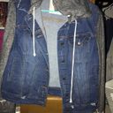 Mossimo Supply Co A Jean Jacket Sweater With A Hoodie Photo 0