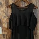 Tiana B women's black casual dress with sheer top size small Photo 2