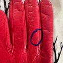 Coach  Iconic Leather Gloves, lamb, stunning red! cashmere lined, size 8, EUC Photo 6