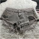 Pistola  Jean Shorts Denim Distressed Raw Hem Cut Off Gray Small Photo 2