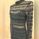 Lush Clothing LUSH Forest Green Lace Long Sleeve Bodycon Dress Photo 6