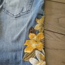 INC  jeans denim embroidered floral 2 Photo 4