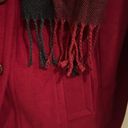 Croft & Barrow NEW  Holiday Red Double Breasted Wool Blend Coat 3X w/Scarf Festivus Photo 5