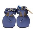 Salvatore Ferragamo  Riki Calfskin Gancini Bit Thong Sandals Size 9C Photo 3