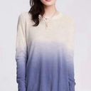 Banana Republic  White and Blue Ombré Split Back Lightweight Sweater Photo 0