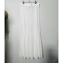 Free People NEW  Godet Girl Mesh Slip Maxi Skirt Stretch Sheer Winter White Sz Lg Photo 11