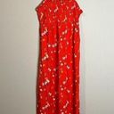 Isabel Maternity 🌺  red smocked floral maxi dress Photo 0