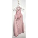 Elliatt  Camo Asymmetric Satin Cocktail Dress in Light Pink Size Small Photo 5