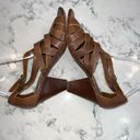 Loft Ann Taylor  Sandals Leather Size 9 Brown 3" Heel Woman’s Open Toe Buckle Photo 5