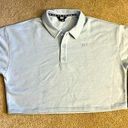 DKNY Women’s  Sport light blue‎ cozy cropped collared sweatshirt size large Photo 0