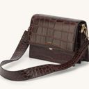 JW Pei  Mini Flap Crossbody Bag Brown Croc Embossed Photo 12