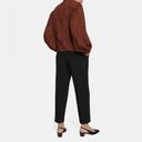 Theory  Blouson Sleeve Scarf Neck Silk Blouse in Rust Multi Color | S Photo 3