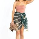 NWT Gyal Bashy Green Striped Seaside Summer Sarong Wrap Vacation Beach Tropical Size undefined Photo 0