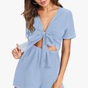 Front Tie Romper Blue Size M Photo 0