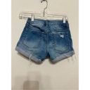 PacSun  Super Stretch Shortie Jean Shorts Button Fly Sz 23 Blue Denim Women Photo 1