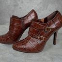 Ralph Lauren NWOT Lauren  Leather faux croc Latisha ankle bootie. Size 9B Photo 0