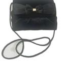 Source Unknown Bow‎ Evening Bag Velvet and Satin Crossbody Black Photo 0