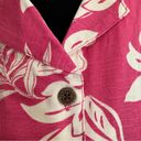 Caribbean Joe NWT  Pink Women’s Hawaiian Aloha Shirt Size Medium Photo 2