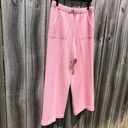 St. John  Medium Wool Drawstring Wide Leg Pants Pink Sport Pointelle Pocket Photo 1